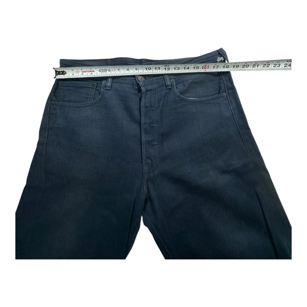 Levi Strauss Co 501 Mens W36 L34 Dark Wash Straight Fit Button Fly Jeans